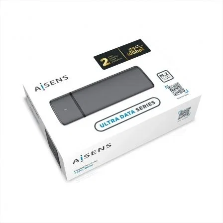 Aisens Caja Externa M.2 (NGFF) ASM2-002G SATA/NVMe a USB 3.2 Gen 2, Gris
